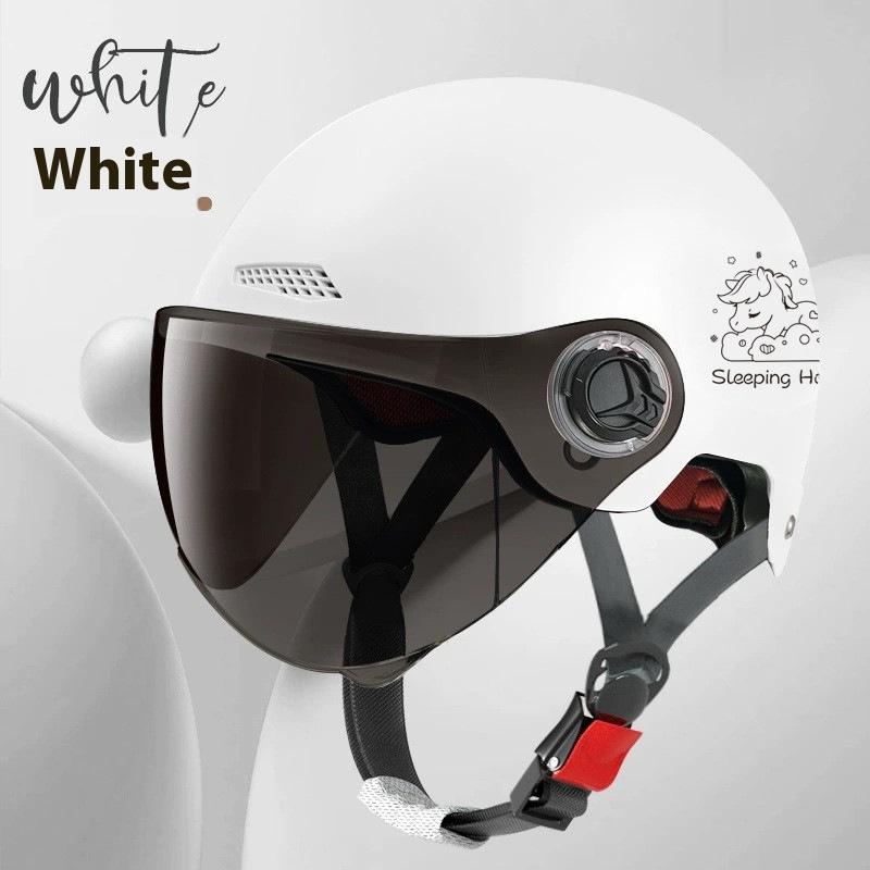 Electric Vehicle, Motorcycle, Women's Summer Battery Car, Half Helmet, Men's Four-season Universal Safety Helmet