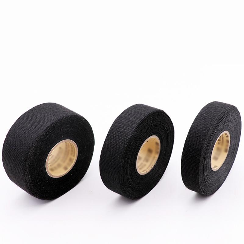 15M 9/15/19/25MM Heat-resistant Adhesive Cloth Fabric Tape For Automotive Cable Tape Harness Wiring Loom Electrical Heat Tape