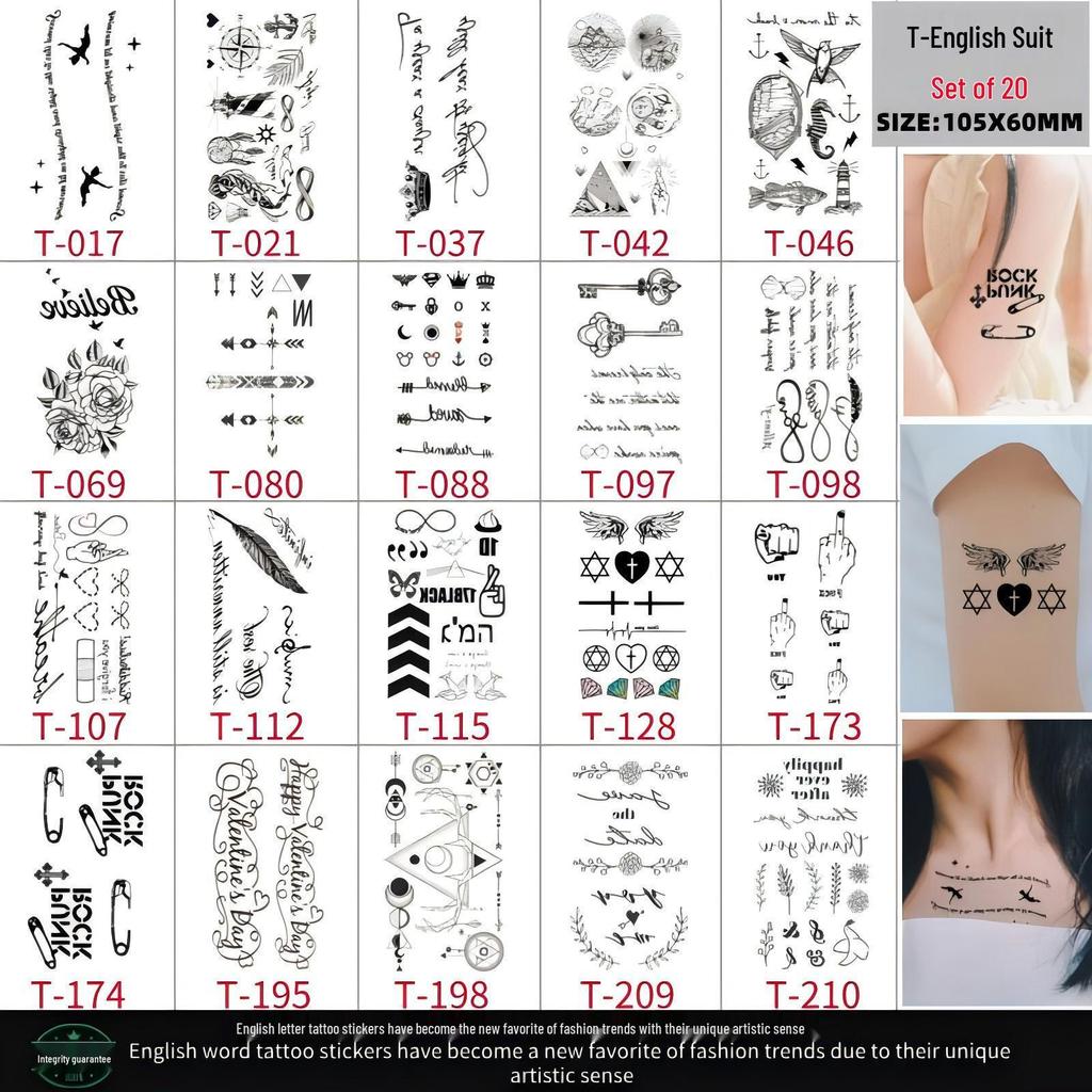 Adorable Waterproof & Sweatproof Cartoon Tattoo Stickers, Colorful Temporary Tattoos, Cross-Border Bestsellers