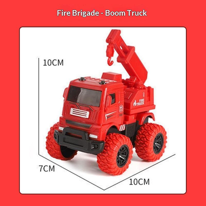 1Pcs Inertia Simulation Truck Toy Engineering Military Fire Sanitation Vehicle With Big Tire For Kids Play Birthday Gift