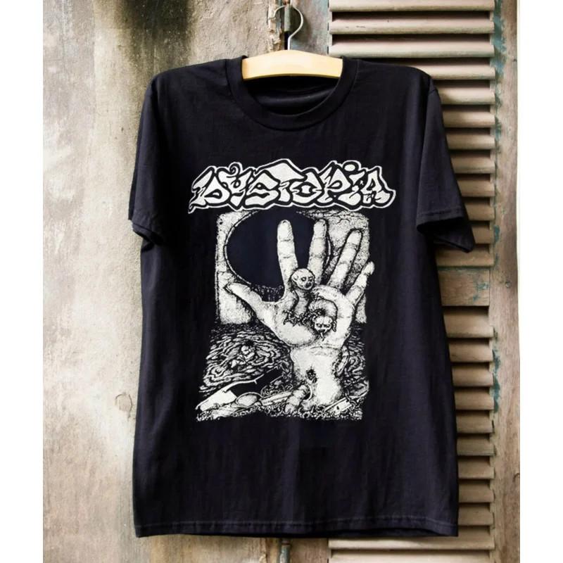 Dystopia Pollution Short Sleeve Basic Black Tshirt Men Women S5XL KH10532 Unisex T-Shirt XXL