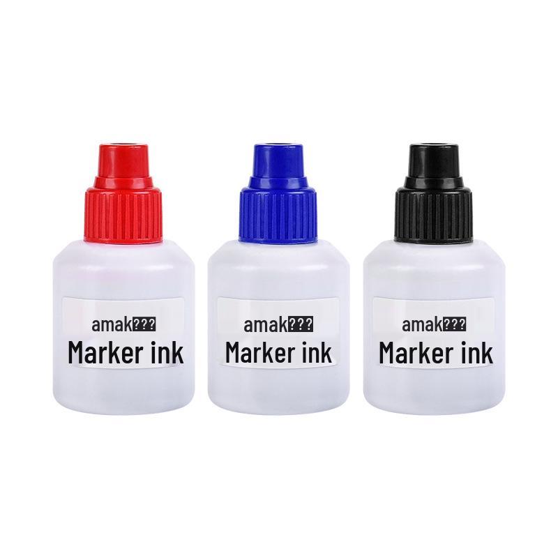 Yamak Oil-Based Permanent Marker Ink Refill, 25ml & 50ml, Broad Tip, Small Bottle