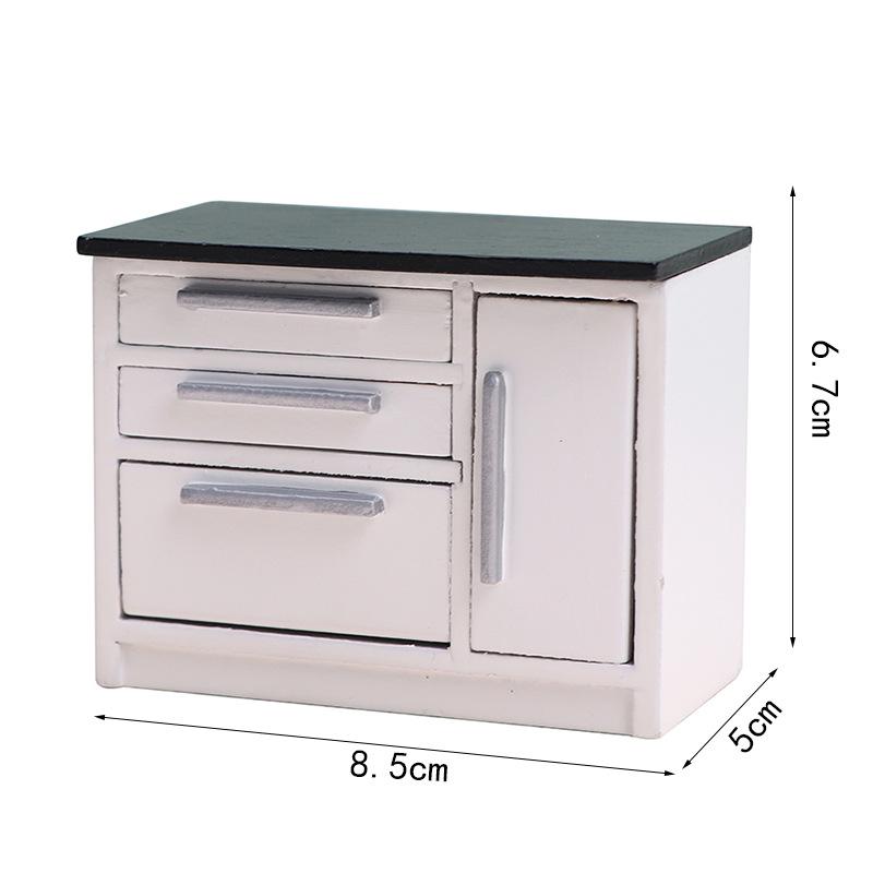 1:12 Dollhouse Miniature Kitchen Furniture Set: Stove and Sink Ornaments