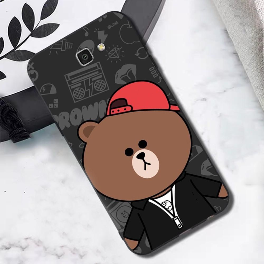 Korea Cute L-Line F-Friends B-Brown Phone Case For Samsung S 9 10 20 21 22 23 30 23plus lite Ultra FE S10lite Fundas