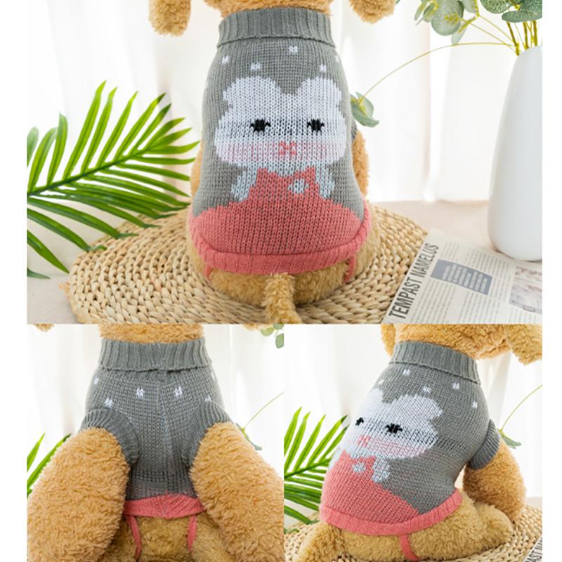 Pulover pentru câini de Crăciun, iarnă, haine calde pentru câini pentru câini de talie mică, pisici, haină tricotată pentru cățeluș, costum buldog francez chihuahua Yorkie