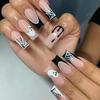 WM-61 Spider Silk Halloween Nail Art Stickers - 24-Piece Wearable Ghost Nail Designs
