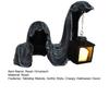 Grim Reaper Statue Gothic Black Robe Mystery Man Ornament Scary Grim Reaper Holding Lantern Statue for Halloween Indoor Outdoor Decoration