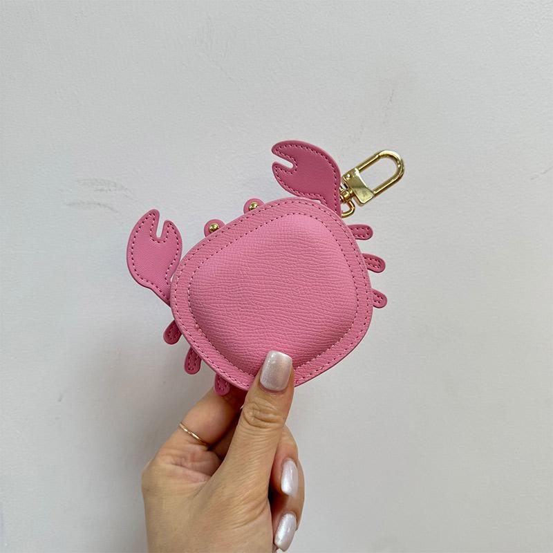 Krabben-Münzbörse Mikrofaserleder Mini-Geldbörse Make-up Kopfhörer Aufbewahrungstasche, Schultaschen-Hängeanhänger Handtaschen-Charm Zubehör
