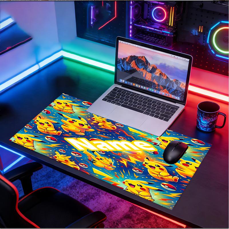 Özel İsim Kişiselleştirilmiş Anime Desenli Mouse Pad, Dizüstü Bilgisayar Masa Matı, Ev için Dekoratif Masa Matı Klavye Altlığı Hediye