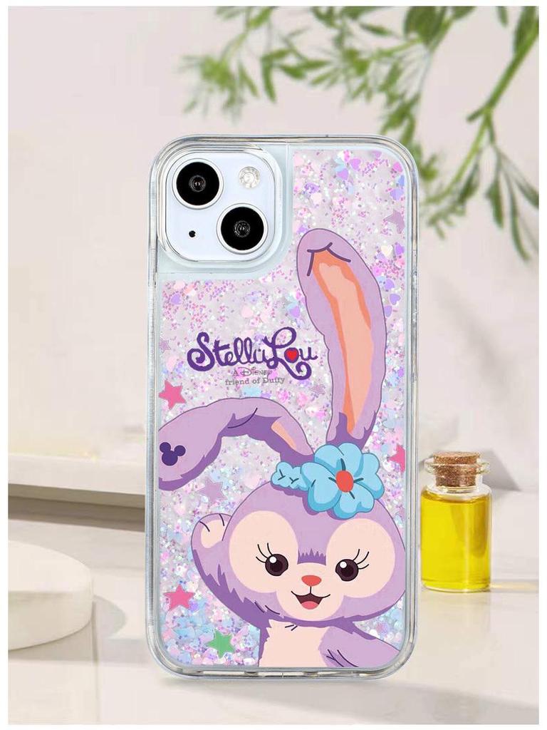 Třpytivý kryt Quicksand Ballet Rabbit pro iPhone Apple 11, 12, 13 Pro Max, X se šňůrkou na krk