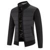 Herren Pullover mit Stehkragen und verdickter Fleece-Oberbekleidung, lockerer Strickpullover, Strickjacke, Winterpullover, modisches, schmales Oberteil