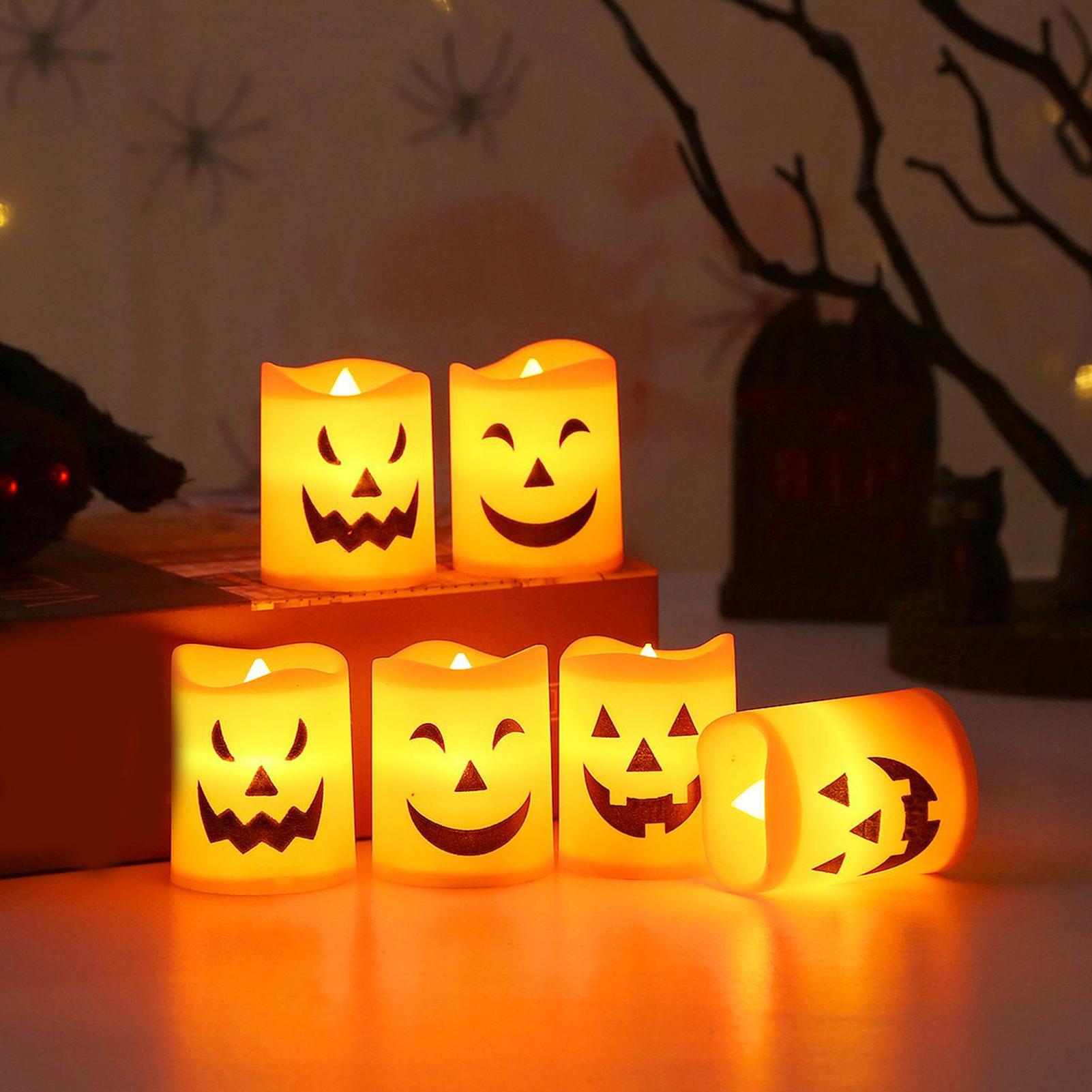 

Halloween LED Pumpkin Candle Light Battery Powered Electronic Flameless Candles Halloween Home Decor Lamp Party Ornaments Props CHINA