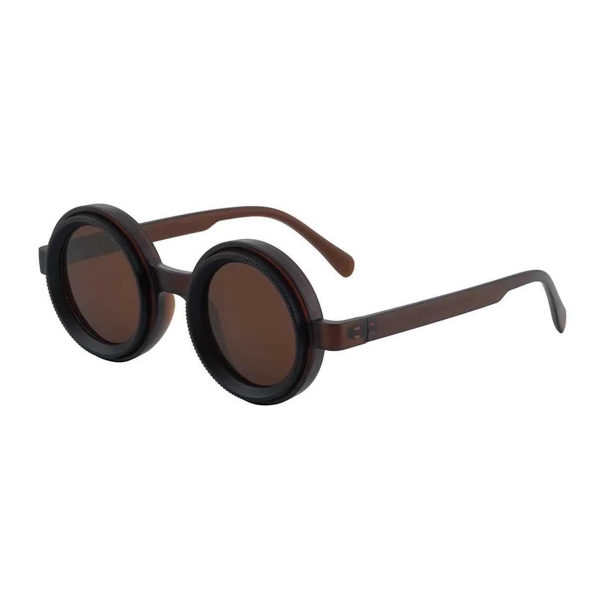 

ND Adjustable Round Frame Polarised Sunglasses gentlemen s Outdoor Travel Driving UV400 Sun Advanced Sense of Sunglasses Goggles As shown