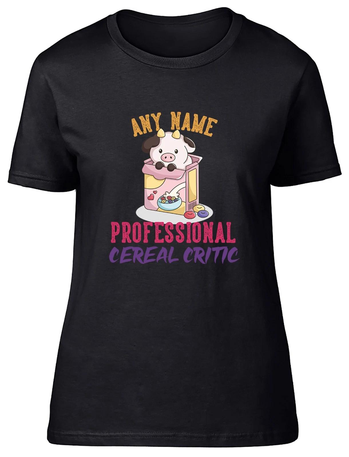 Personalised Funny Professional Cereal Critic Womens T-Shirt Ladies Gift Tee XXL