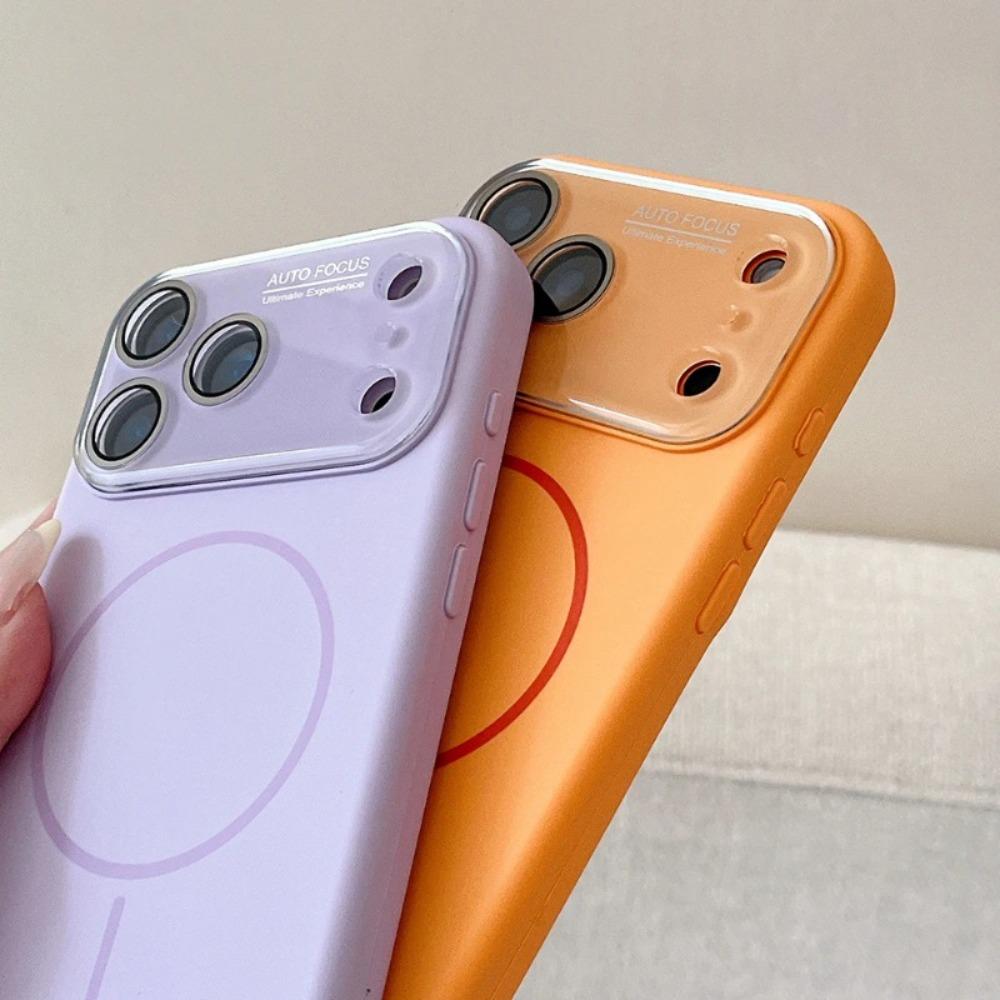 Seconds Change To 17Pro Max Liquid Silicone Magnetic Case for IPhone 17 Air 16 15 Wireless Charge Large Glass Lens Protect Cover