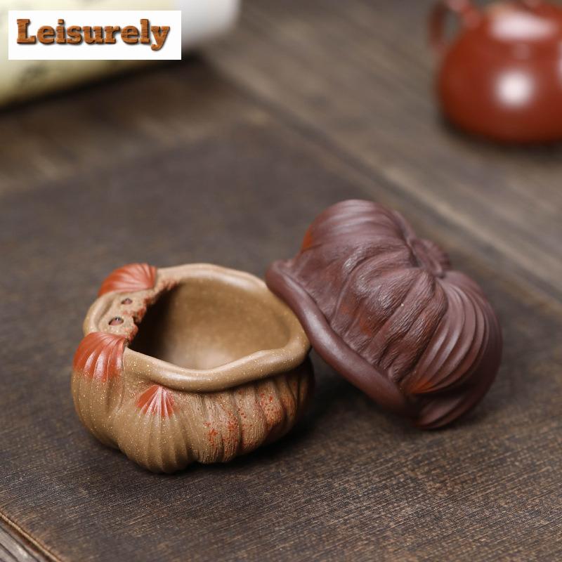 110ml Yixing Zisha Clay Lotus Teacup Luxury Tea Bowl Tea Cup Set Fragrance Cup Jianzhan Master Cups Tea Items Drinkware Supplies