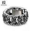 Kalen Gothic 32mm Wide Bracelet for Men Punk Domineering Skull Accessory Heavy Duty Chain Charms Jewelry Gifts