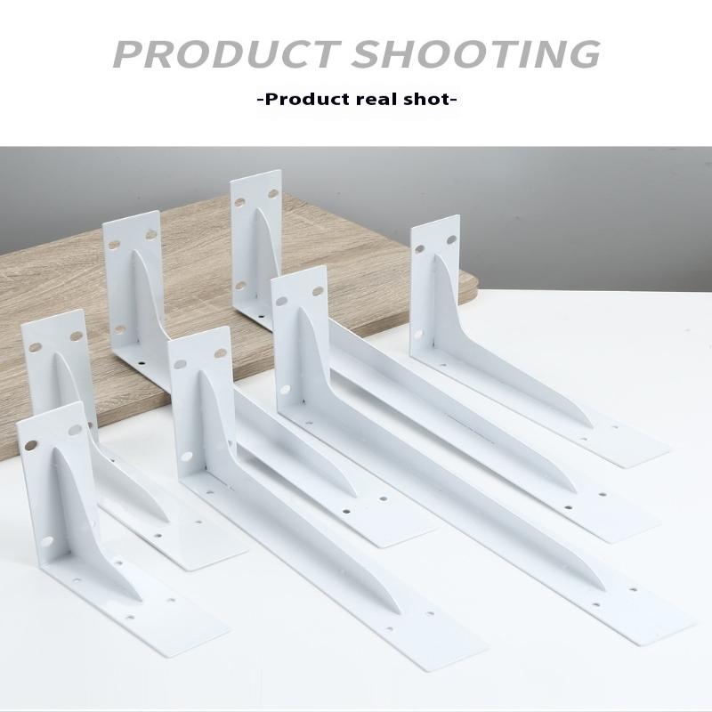 1/2Pcs Black/White/Silver Stainless Steel Corner Code Triangle Bracket Load-Bearing Bracket Wall Fixed Corner Storage Rack