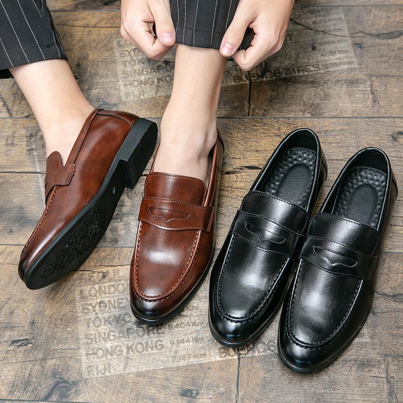 Classic Social Leather Shoes Men High Quality Casual Business Shoes Man Formal Leather Office Party Loafers Men's Dress Shoes