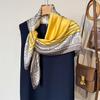 Korean Color Matching Cashew Print Silk Scarf Women's Decorative Scarf Spring and Summer Sun Protection Headscarf Shawl Scarf Thin Tide