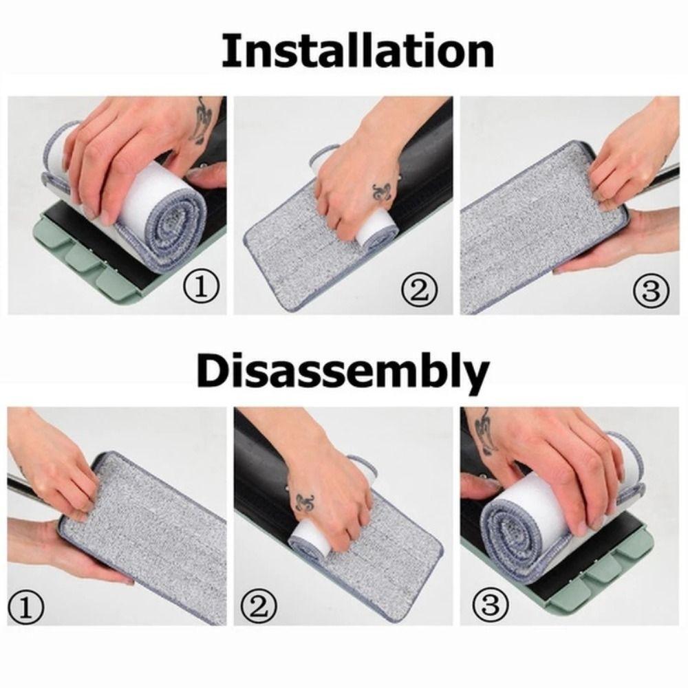 3PCS Microfiber Flat Mop Replacement Cloth Washable Mop Refill Durable Lazy Mop Cloth