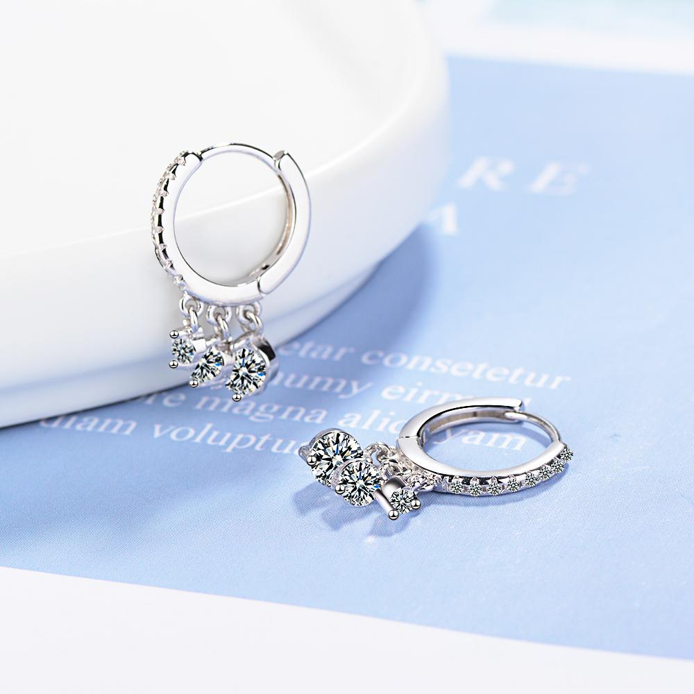 

ANENJERY новые модные серьги-кольца в форме капель с цирконием, аксессуары, оптовая продажа, круглые серьги, дропшиппинг, оптовая продажа 10 pairs/set серебряный