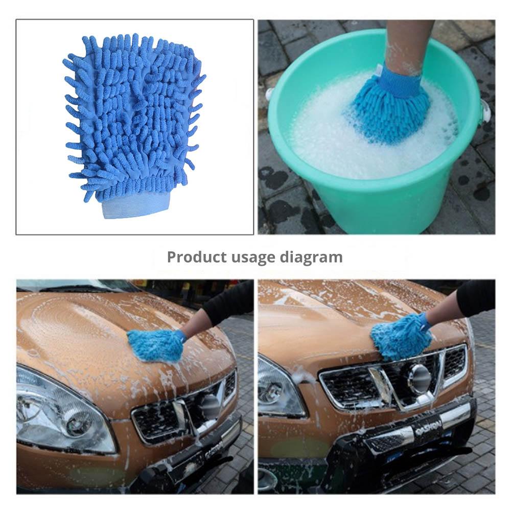 Car Wash Towels Microfiber Chenille Car Cleaning Towel Mitt Glove Soft Drying Cloth Hemming Wash Towel Water Suction Clearner