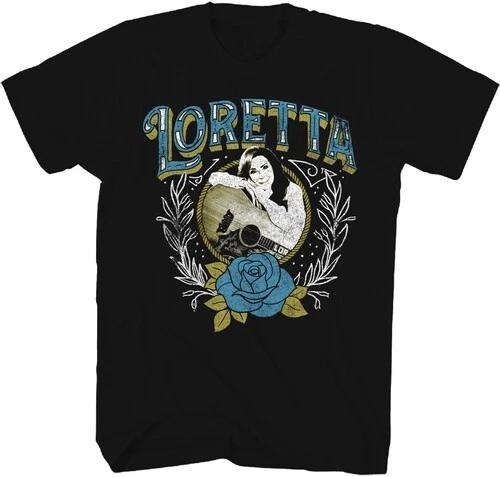 Loretta Lynn - Loretta Lynn - Photo Rose T-Shirt - Small Black TS0001LRLA1 [New XL