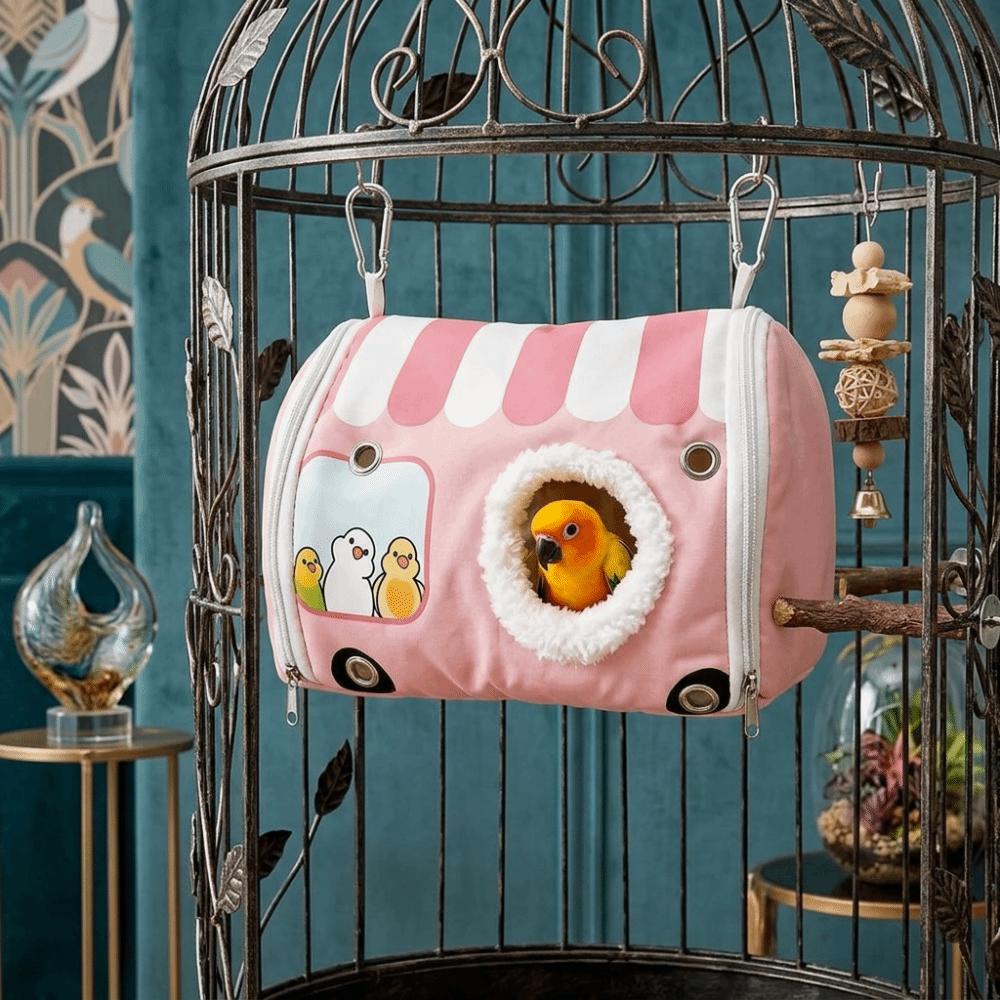 Chew-Proof Parrot Warm Nest Thickened Cotton Winter Small Bird House  Hideaway