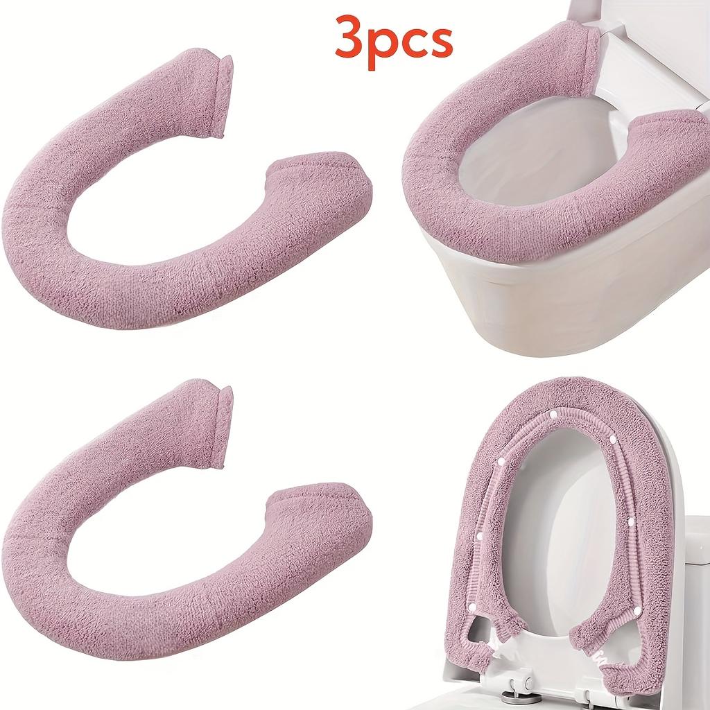 3pcs Thick Toilet Seat Cushion Cover, Comfortable Bathroom Accessory, Durable Toilet Seat Cushion Cover for Bathroom Toilets