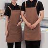 1 Canvas Waterproof and Oil Resistant Apron with Pockets, Suitable for Coffee Bar, Restaurant, Flower Shop, Coffee Baking