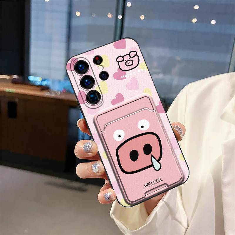 Protective Dirt-resistant Phone Case For Samsung Galaxy S24 Ultra Anti-knock Card Sleeve Silicone Graffiti Shockproof