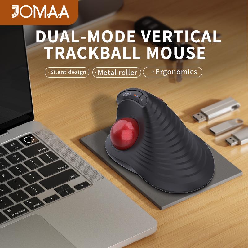 JOMAA Ergonomic Bluetooth Trackball Mouse for PS & CAD Drawing