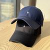 High Quality Hard Top Letter Embroidered Baseball Hat Women's Spring and Autumn Simple Peaked Cap Wide Brim Showing Face Small Sunscreen Hat Men