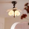 Pre-owned Fengmodou French Retro Rattan Chandelier for Bedroom, Dining Room, or Tea Room