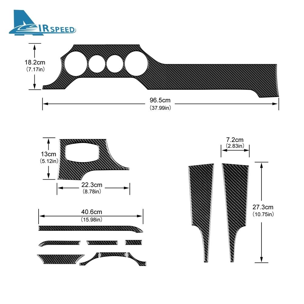 Αυτοκόλλητο Για Ford Mustang 2015-2022 Πραγματικό Ανθρακόνημα Κάλυμμα Ταμπλό Αυτοκινήτου Εσωτερική Διακόσμηση Πίνακα Οργάνων Αυτοκίνητο RHD LHD