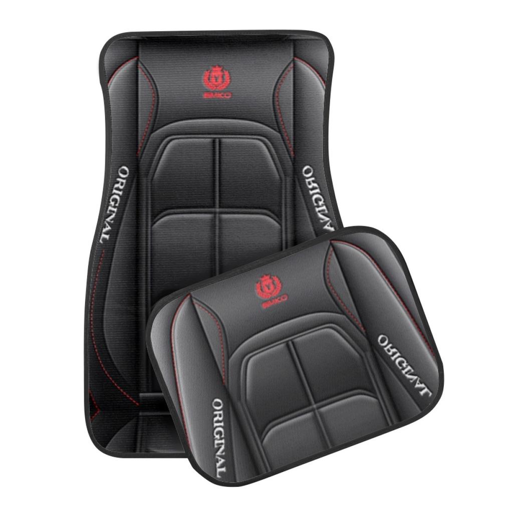 4pcs Elegant Car Floor Mats - Non-Slip, Easy-Clean Polyester All-Season Floor Mats Universal Car Carpet Interior Accessories