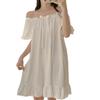 Girls' Short-Sleeve Princess Nightdress: Cute, Breathable, Summer Pajamas with Bowknot