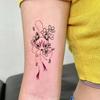 Beautiful New Chinese Fox Cherry Blossom Tattoo Sticker Simple And Advanced Tattoo Sticker