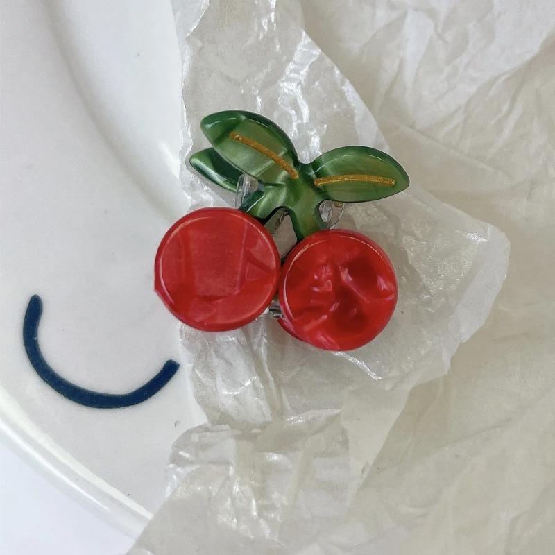 Cartoon Fruit Grabber Cute Strawberry Lemon Cherry  Acetate Hair Clip  Grape Bangs Crushed Hair Clip  Top Clip Hair Accessory