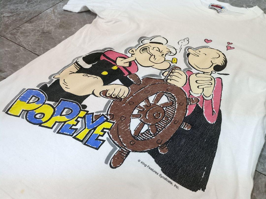 

[USED] Popeye 90s Vintage Character T-Shirt, Single Stitch, Made in the USA