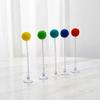 Cat Fur Ball Spring Toy Teasing Cats Relieve Boredom Pet Interactive Toy Fun-colored Cat Teaser Stick
