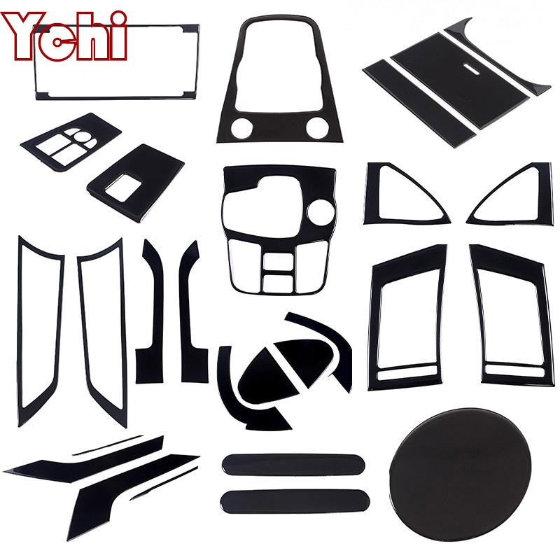 For Jaguar F-TYPE 2013-2026 PVC Glossy Black Interior Modification Center Control Trim Strip Door Trim Sticker Car Accessories