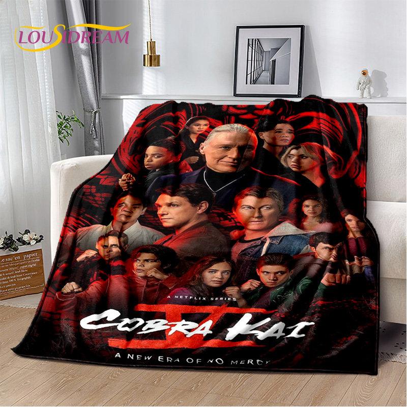 TV Karate Cobra Kai Amanda Měkká plyšová deka, flanelová deka vrhací deka do obývacího pokoje Ložnice Pohovka Pohovka Piknikový kryt pro děti