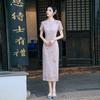 Estilo nacional verde, novo cheongsam longo estilo chinês Suzhou, melhorado jovem 1011 novo senso de alta qualidade feminino, uso diário