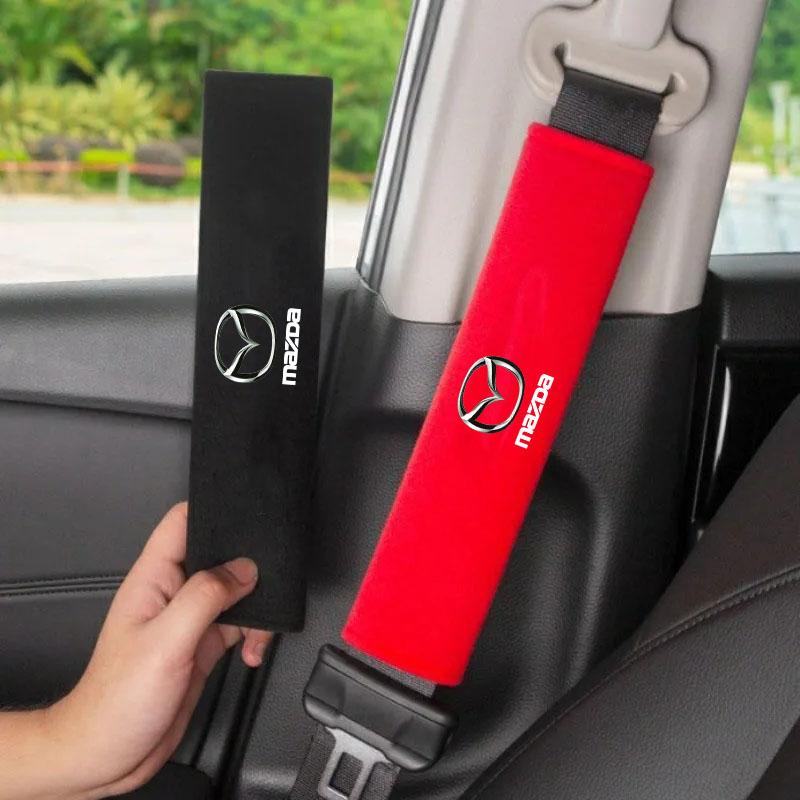 2Pcs Car Seat Belt Pads Seat Shoulder Strap Pad Cushion Cover for Mazda 3 6 Atenza Protege Cx9 Cx7 Cx5 Rx8 Rx7 Mx3 Mx5 Axela KJY5