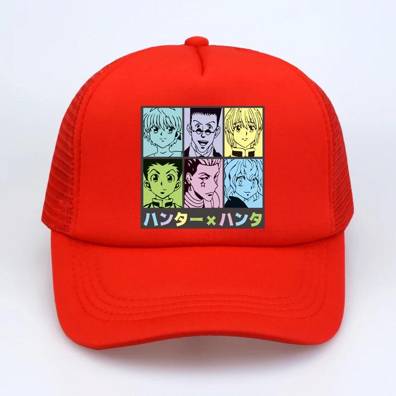 Hunter X Hunter Print Baseball Cap Zoldyck Baka Classic Comic Mesh Trucker Hat Fashion Summer Mesh Breathable Snapback Hats