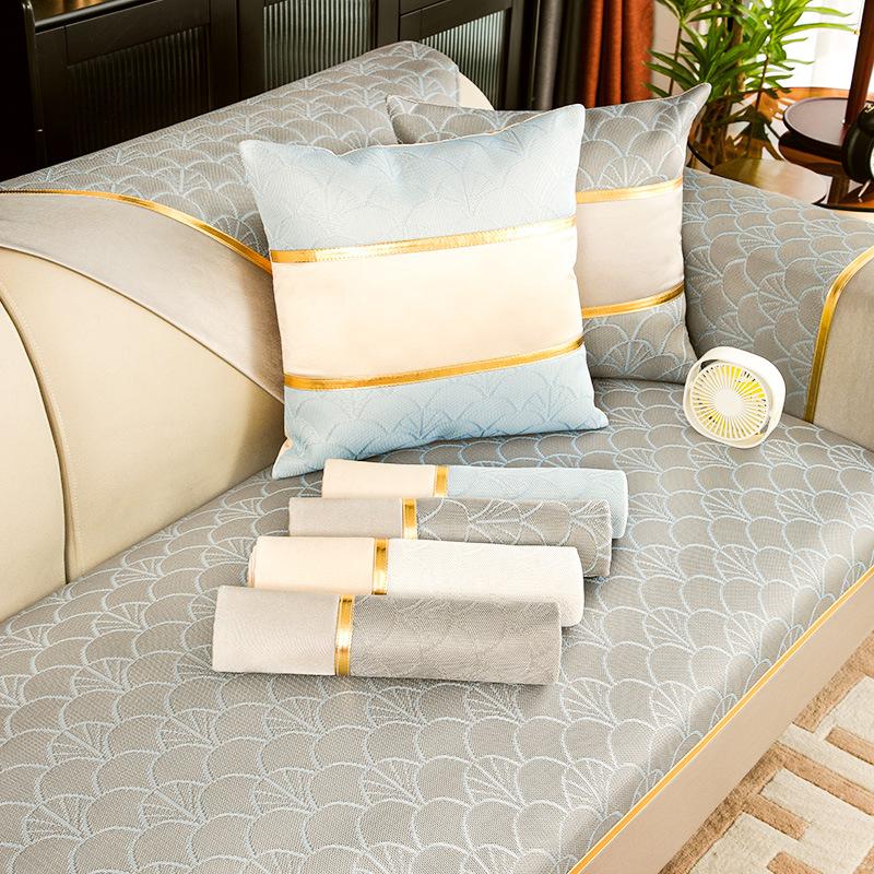 Light Luxury Modern High-End Seat Cushion Sofa Cushion Cooling Mat for Summer Ice Silk Non-Slip Ice Pad Sofa Cushion Seat Cushion for Summer