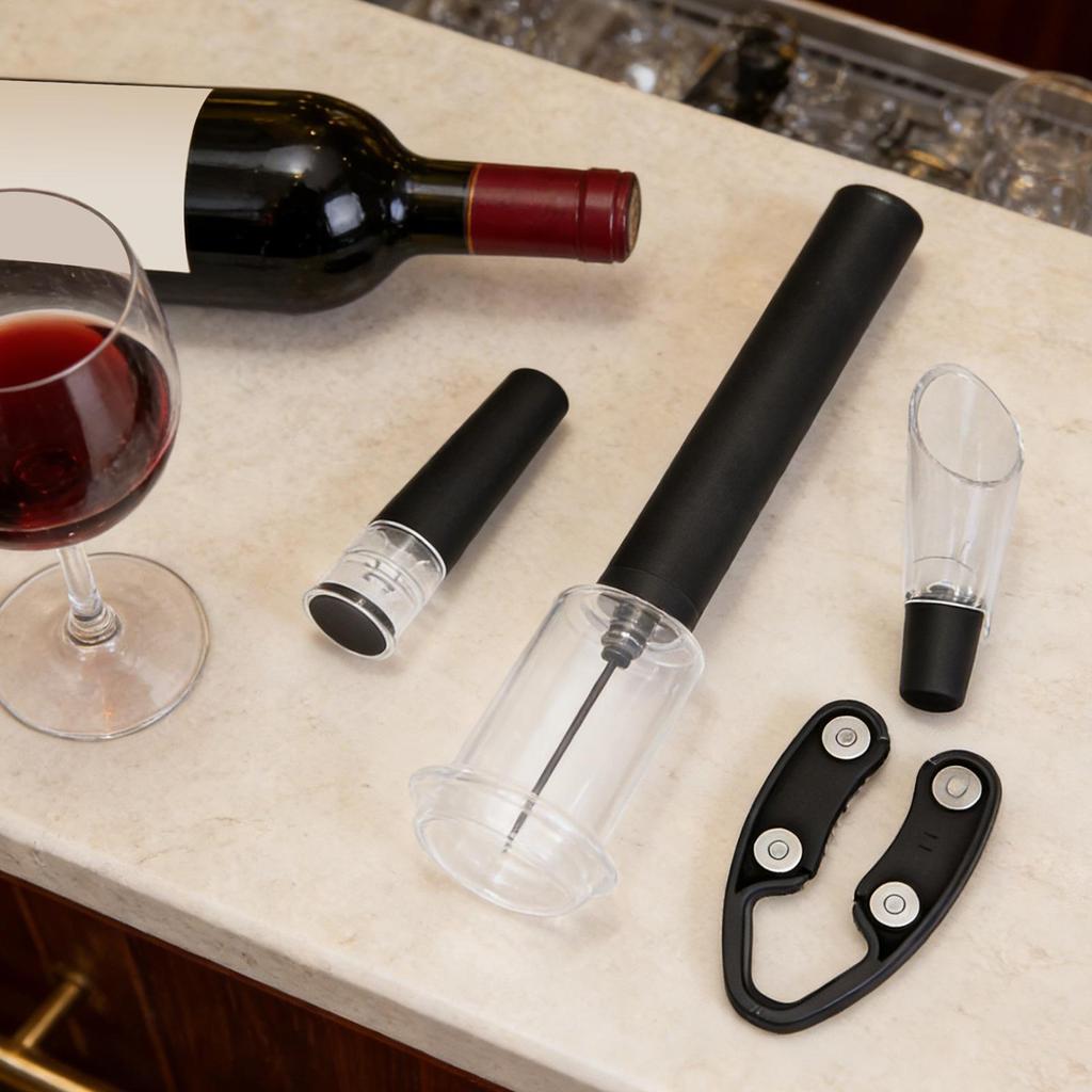 Portable Wine Opener Set Portable Air Pump Wine Opener Needle Wine Bottle Opener Aerator Cork Remover For Wine Accessories