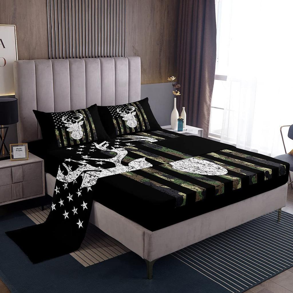 Gamepad pattern mattress four-piece digital printing bedroom room dormitory bedding decoration